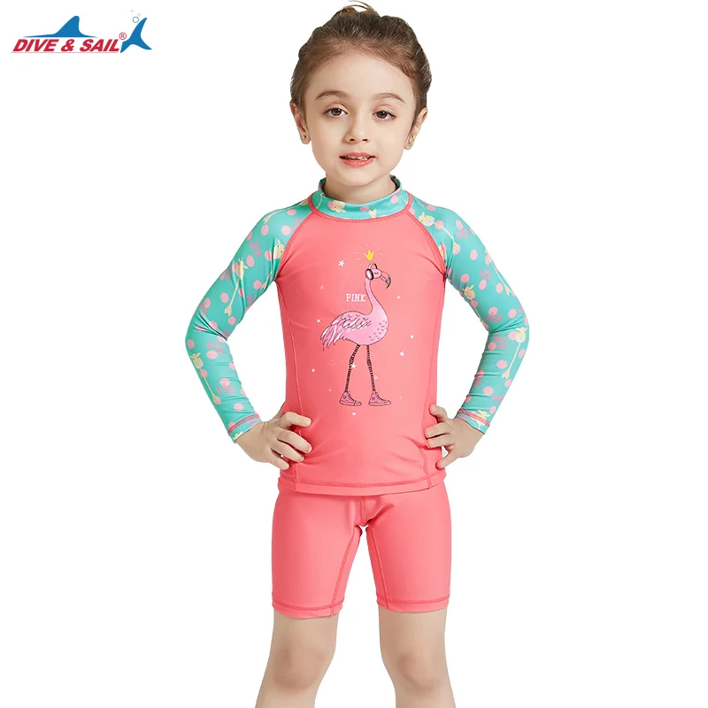 Kid Girls Swimsuit Tankini Striped Top+Shorts Skirt Rash Guard Swimwear Bathing