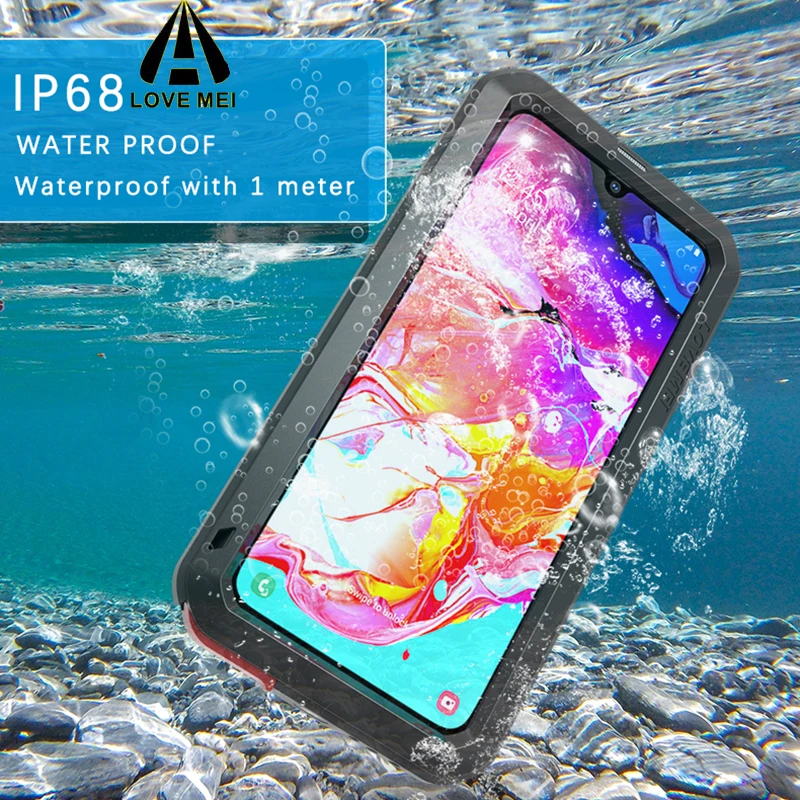 Водонепроницаемый ударопрочный металлический чехол LOVEMEI IP68 для Samsung Galaxy A70
