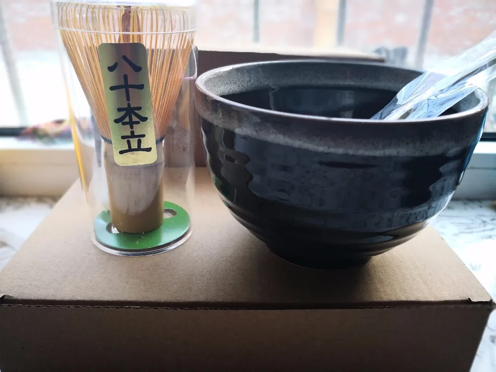 Япония ручной работы комплект маття веничек для чая «маття» чайный сервиз, трехсекционный фарфоровый бамбуковый чайный набор