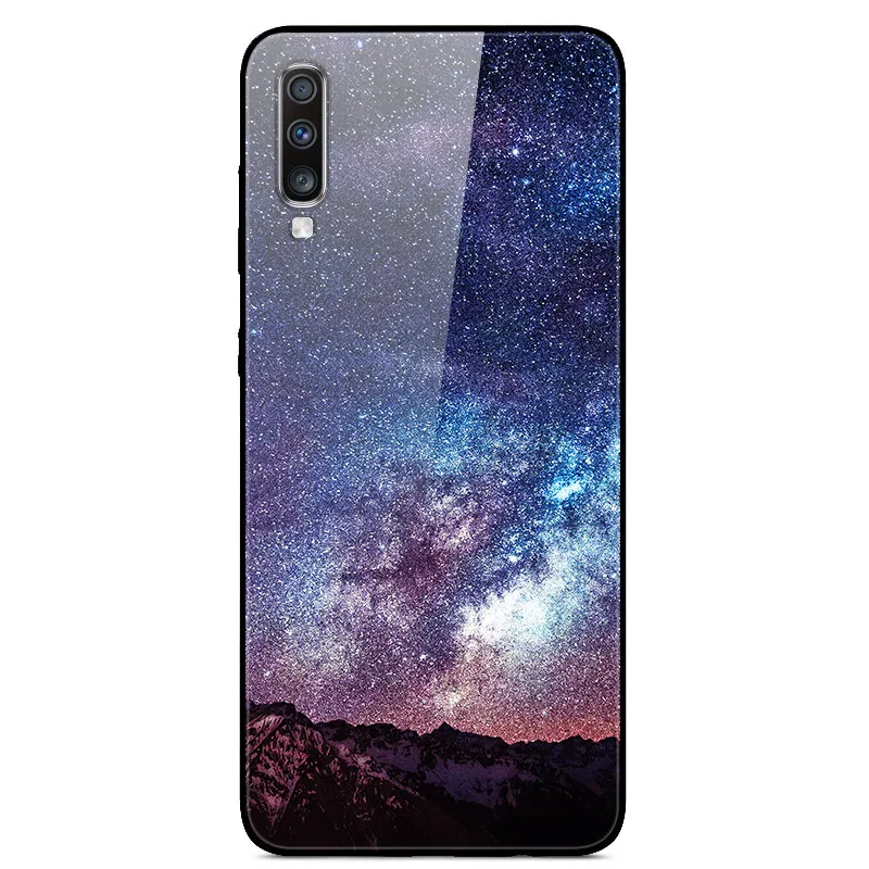 6 Чехол для samsung Galaxy A70, чехол, закаленное стекло, задняя крышка, твердый чехол с рисунком для samsung A70 A 70, чехол, TPU, бампер, Funda A705F - Цвет: 6