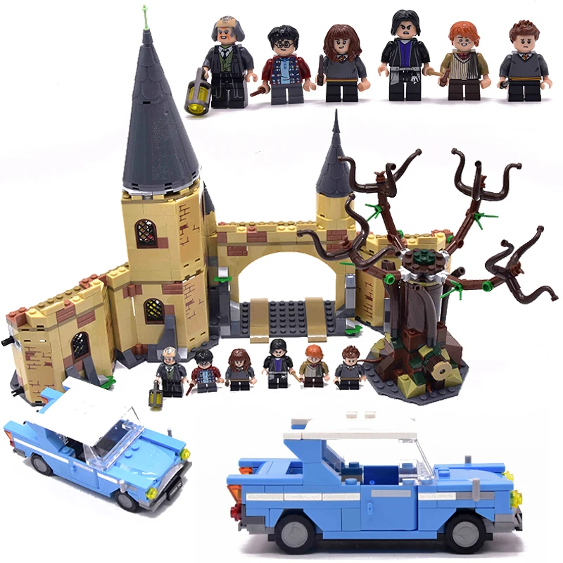 

792pcs Hogwarts Whomping Willow Harri MINI Potter Figures Building Blocks Bricks legoings Toys for children 75953