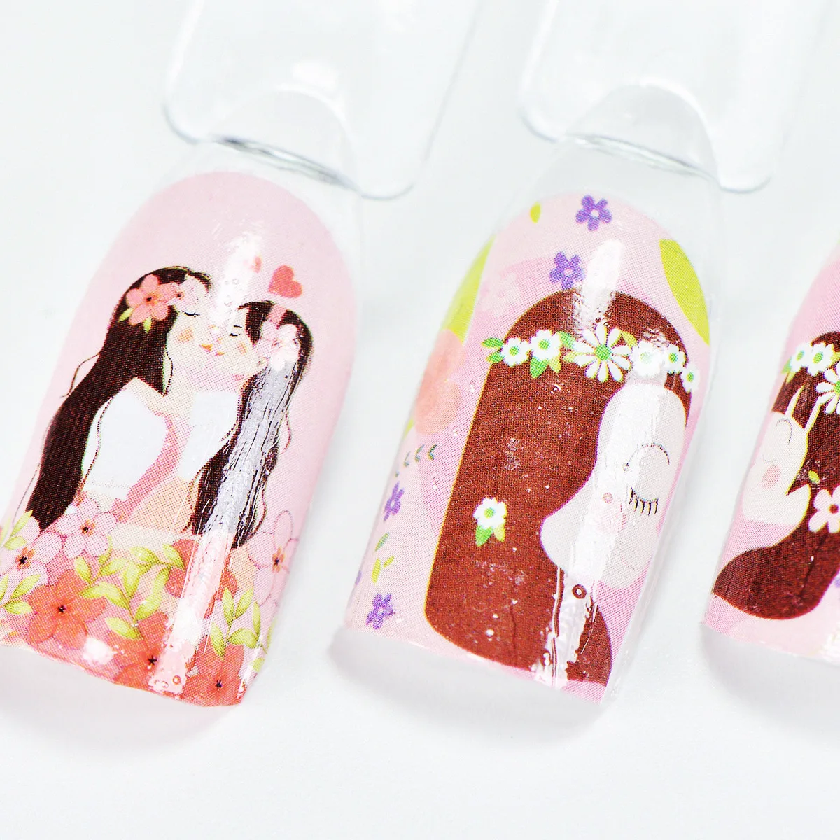 BEAUTYBIGBANG Водные Наклейки-Слайдеры для ногтей Фламинго наклейки для ногтей на цветок растение изображение природы дизайн ногтей аксессуары украшения
