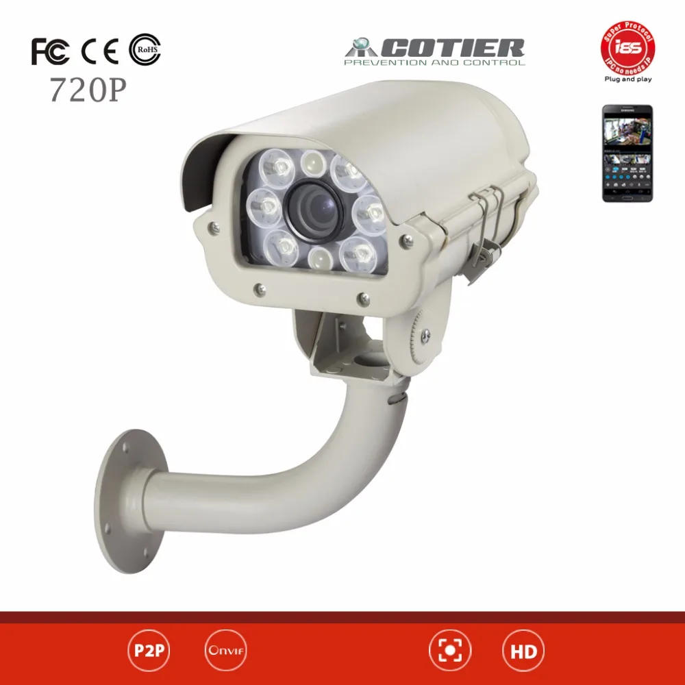 

CMOS Sensor IP Cameras 1MP License Number Plate Recognition Camera P2P License Plate 720P 2.8-12mm Lens Manual Zoom