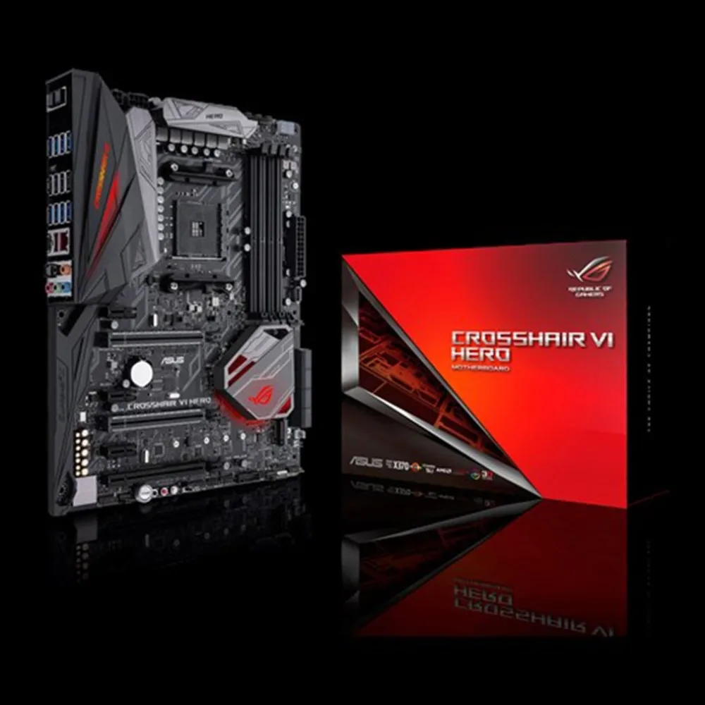 Материнская плата ASUS ROG CROSSHAIR VI HERO X370 ATX, Память DDR4, M.2 USB3.1, компьютерная материнская плата с RGB светодиодный эффект