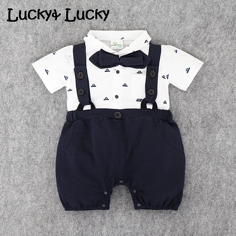 Для новорожденных Летняя одежда для малышей Детская мода новорожденных комбинезон хлопок Детский костюм Горячая распродажа! для маленьких мальчиков - Цвет: blue