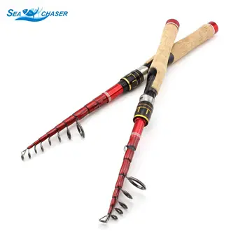

1.6m 1.8m 2.1m 2.4m 2.7m wooden Carbon Fiber handle Travel fishing lure rod Telescopic Spinning Fishing Rod Free shipping