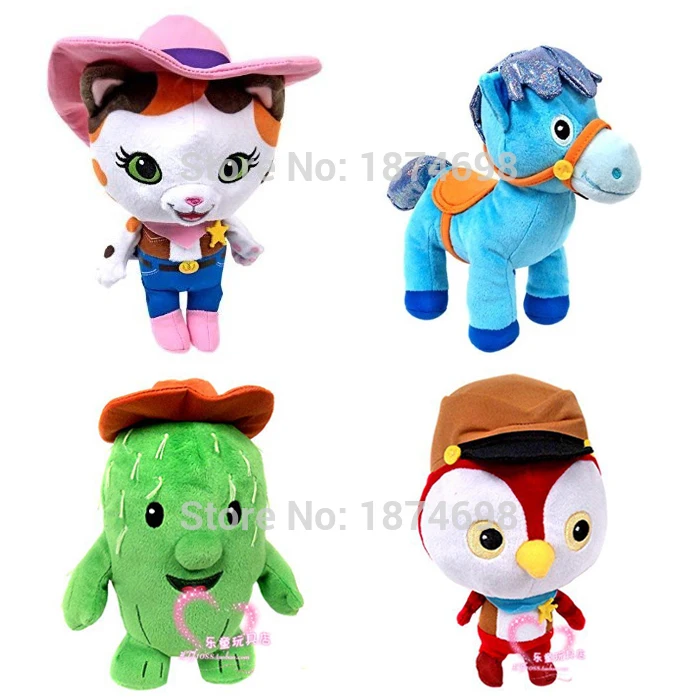 

Sheriff Callie's Wild West Toy Set of 4 Sheriff Callie Horse Sparky Toby Deputy Peck Plush Stuffed Animals Toys Dolls 20cm