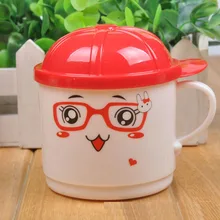 Мультяшная шапка детская пластиковая для питья сока вода напитки крышки чашки микроволновая печь использовать цвет случайный