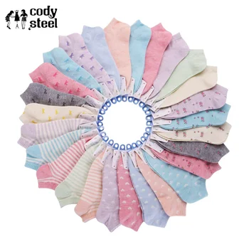 

Cody Steel Short Socks Casual Womens Fashion Cartoon Woman Summer Socks Cute Candy Female Color Socks 5pairs/lot