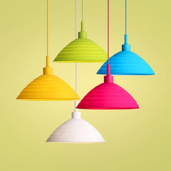 

Modern minimalist dining room children's personality colors coffee tea shop Flexible silica gel Hanging Ceiling Lamp Light