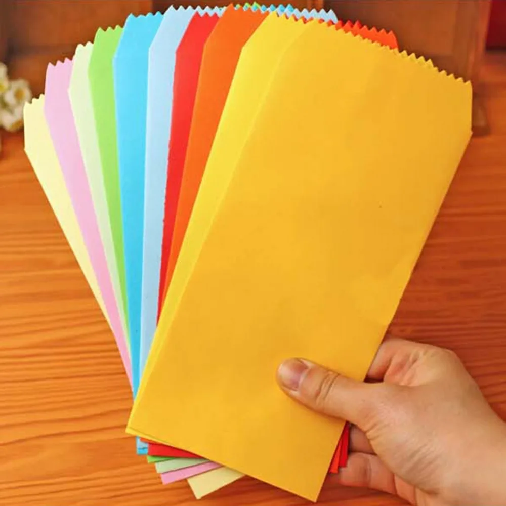 

5pcs New Colored Vintage Blank Stationery envelopes DIY Multifunction Gift envelopes for wedding birthday Party Invitation