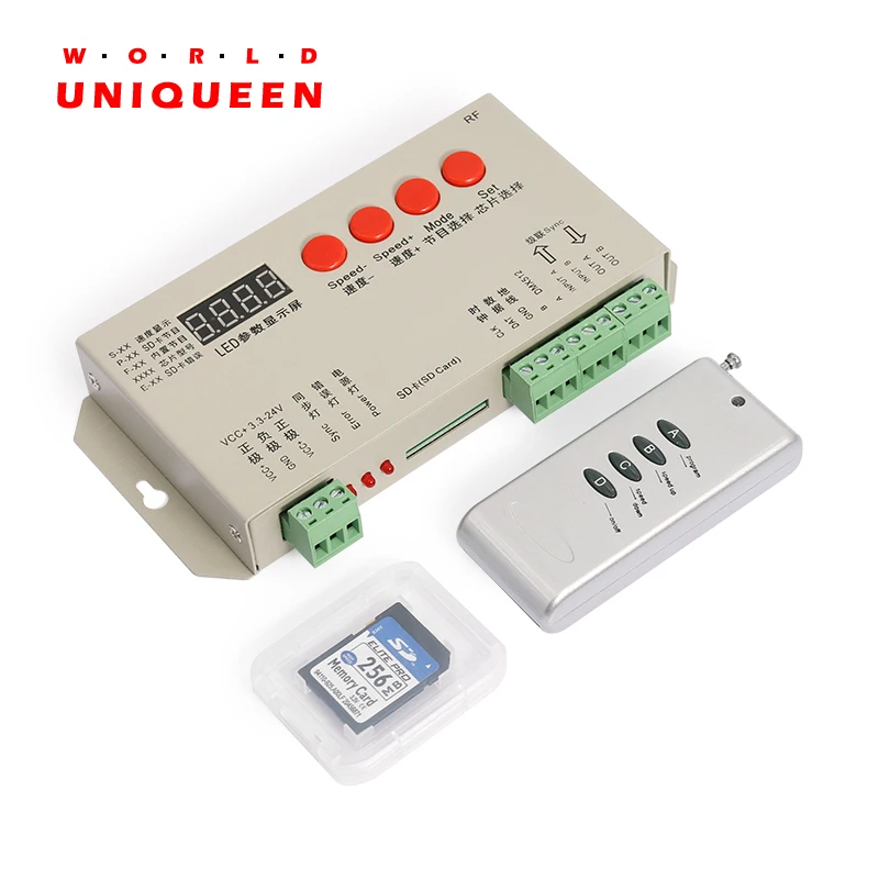

K-1000s LED digital pixel strip light, LED pixel screen programmable controller, with RF remote controller, use LEDedit 2014
