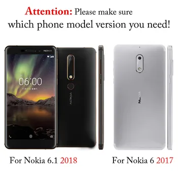 

For Nokia 6 2018 Luxury Stand Case Rugged Armor Dual Layer Tyre Hard Back Case For Nokia 6 2018 DHL free shipping