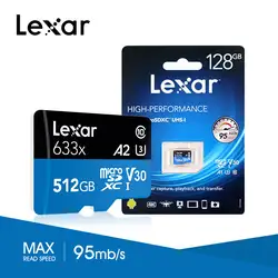 Оригинальный Lexar 128 GB Micro SD 16 GB 32 ГБ Памяти высокоскоростная карта до Max 95 м/с 64 Гб Class10 633x картао де memoria TF флэш-карты