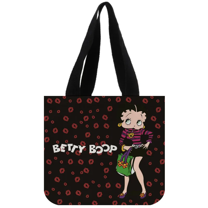 Сумка-тоут из хлопка и холста на заказ Betty Boop Shopping Складная многоразовая сумка с собственным логотипом оптом - Цвет: 31