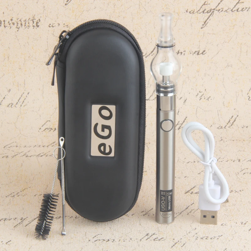 UGO-V II battery glass globe atomizer electronic cigarette ego starter kit cigarrillo ugo battery for dry herb wax vape pen ecig