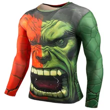 Новая спортивная мужская футболка Халк 3D футболка для спортзала Мужская футболка для бега быстросохнущая футболка для бодибилдинга футболка для фитнеса Топ для мужчин s Rashgard футболка для футбола