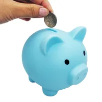 Plastic Cute Piggy Bank Pig Cash Tin Coin Money Saving Box Toy Kids SELL WyL