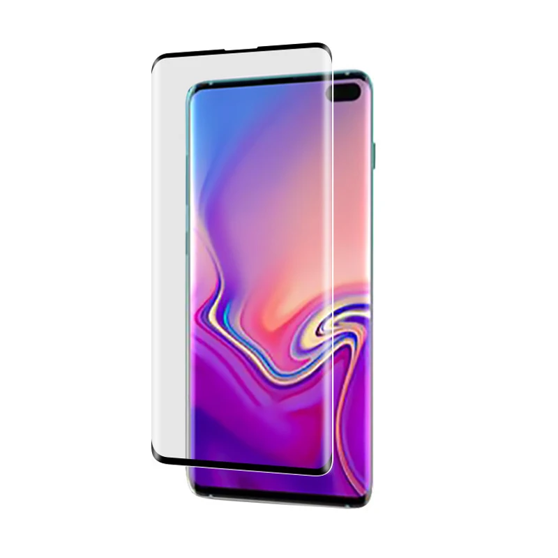 

100pcs DHL 3D 10D Tempered Glass For Samsung galaxy S10+ S10e S10 Plus Curved Screen Protector 9H Premium Glass Case Friendly