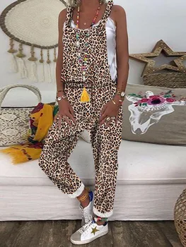

Women Romper Ladies Beach Summer Loose Overall Jumpsuit Camouflage Leopard Print Party Baggy Casual Jumpsuits For Women