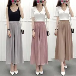 Sección delgada de verano casuales de las señoras ocho puntos de pierna ancha, pantalones de la falda pantalones de pierna ancha estudiante Pantalones Sección delgada de verano casuales de las señoras ocho puntos de pierna ancha, pantalones de la falda pantalones de pierna ancha estudiante Pantalones