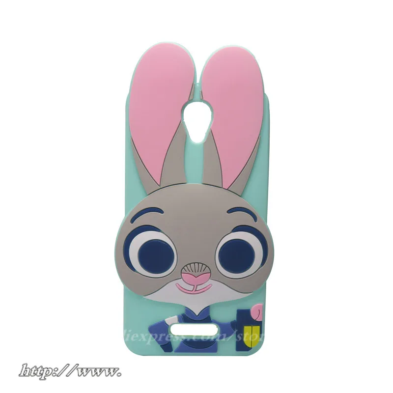 Новая мода 3D мультфильм кролик девушка силиконовый чехол для телефона Alcatel POP 4 Plus