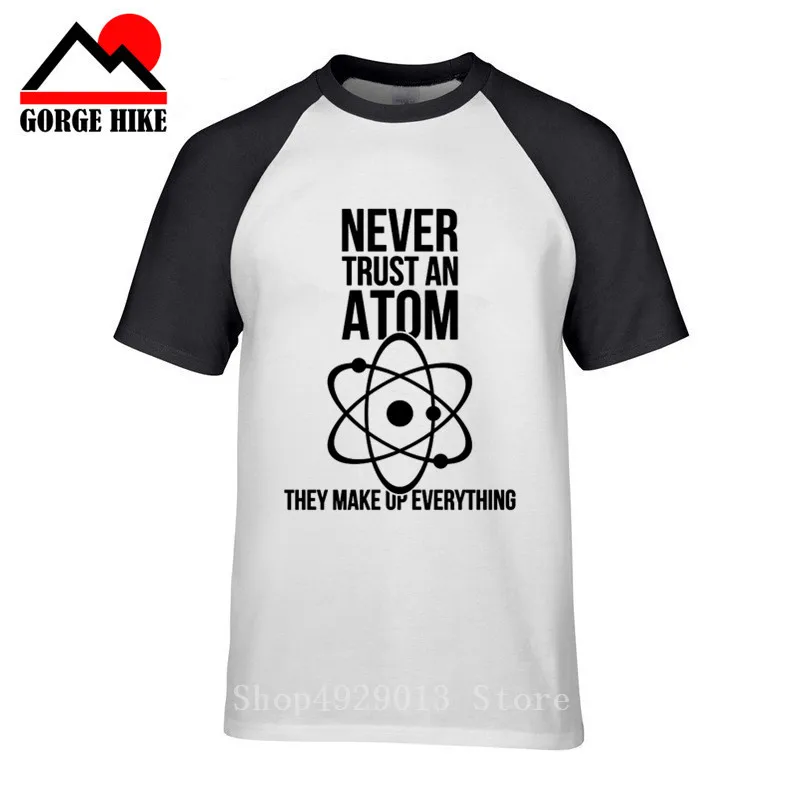 Модная мужская футболка с принтом Never Trust an Atom Bomb Повседневная коротким рукавом и