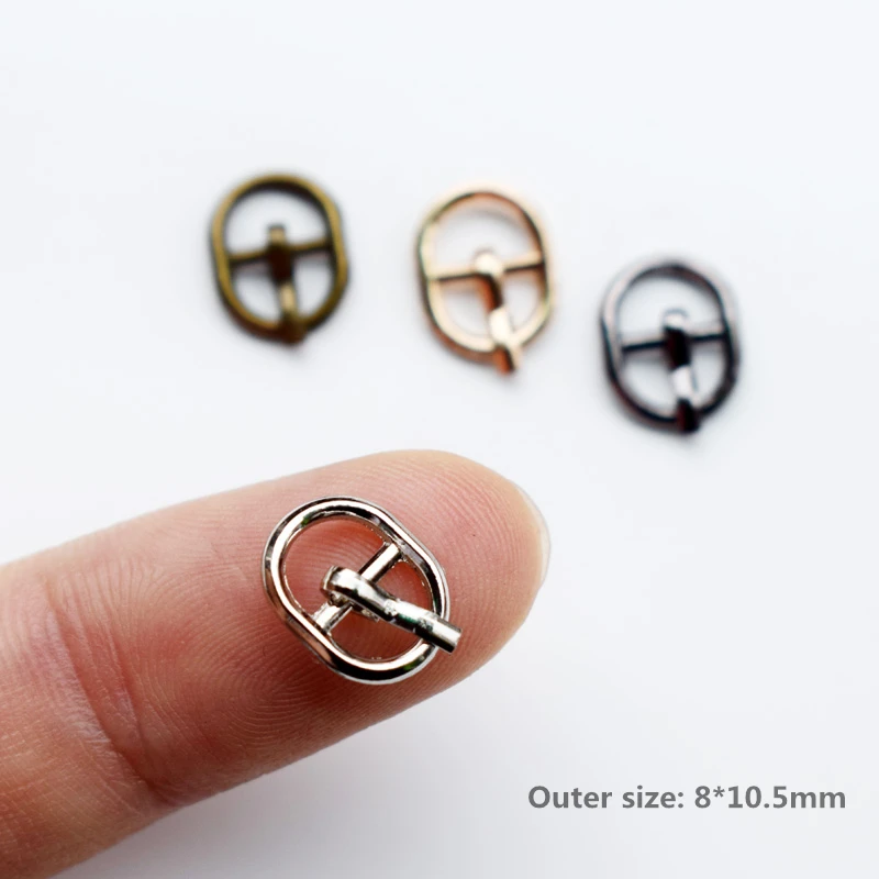 

20/40/60/100PCS Mini Diy BJD Blyth Doll Buckle Shoes Ultra-small Tri-glide Doll's Bag Belt Buckle Clothes Accessories