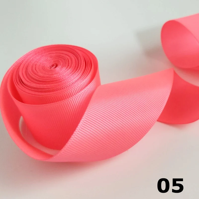 HL 5 yards 1-1/2"(40mm) Solid Color Grosgrain Ribbons Making Hair Bows Wedding Decorative Gift Box Wrapping DIY Crafts R010 - Цвет: color 05