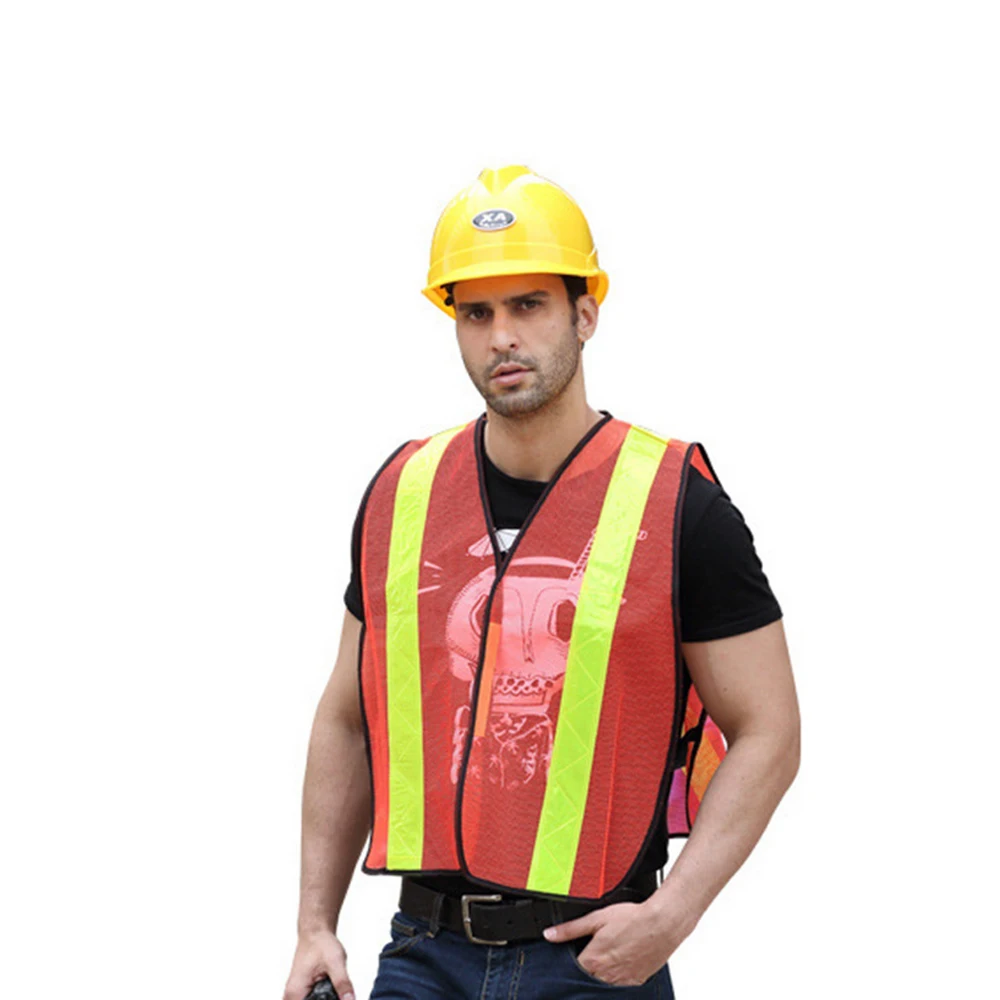 

LA-2038 Reflective Safety Vest High Visibility Safety Vest Bright Neon Color Breathable Vest with Reflective Strips Average Size