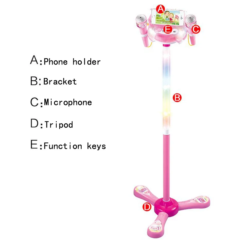 Электрический микрофон Микрофон Караоке Пение музыка детские игрушки подарки на день рождения musicalcan быть подключен к мобильному телефону игрушки