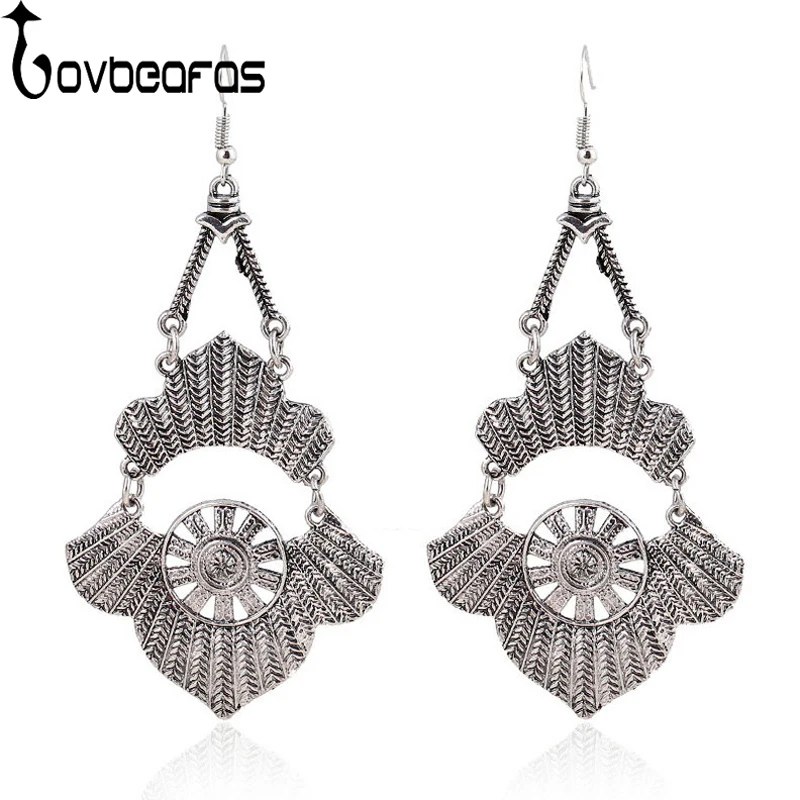 

LOVBEAFAS 2018 Fashion Vintage Long Ethnic Bohemian Earrings For Women Crystal Drop Earrings Jewelry