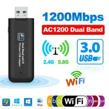 1200 Мбит/с мини USB беспроводной WiFi Lan Сетевой приемник карта адаптер для настольного ПК