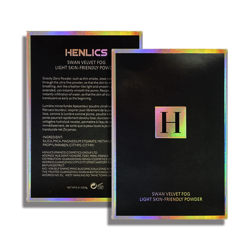 HENLICS 24 Hour Long Lasting Velvet Loose Powder Concealer with Makeup Brush 2pcslot Oil-control Loose Mineral Makeup Powder (16)