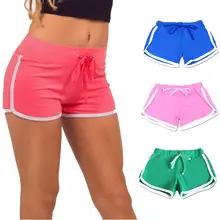 New 2019 Women Shorts Contrast Binding Drawstring Waistband Side Split Elastic Waist Silk Slim Beach Casual Short Fashion Shorts New 2019 Women Shorts Contrast Binding Drawstring Waistband Side Split Elastic Waist Silk Slim Beach Casual Short Fashion Shorts