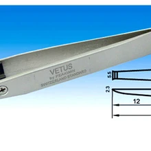 20 шт. VETUS ESD-250 антистатические нержавеющей пинцет с Пластик Совет
