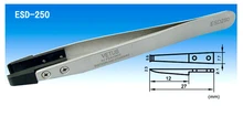20 unids VETUS ESD-250 antiestático inoxidable pinzas con punta de plástico envío gratis