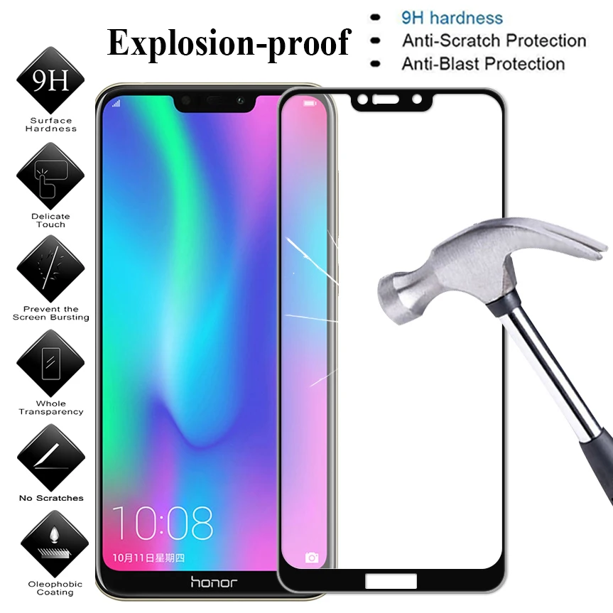 Защитное стекло для huawei honor 8x max 8c 8a 8 pro закаленное huavei huawey honer hono x c x8 c8