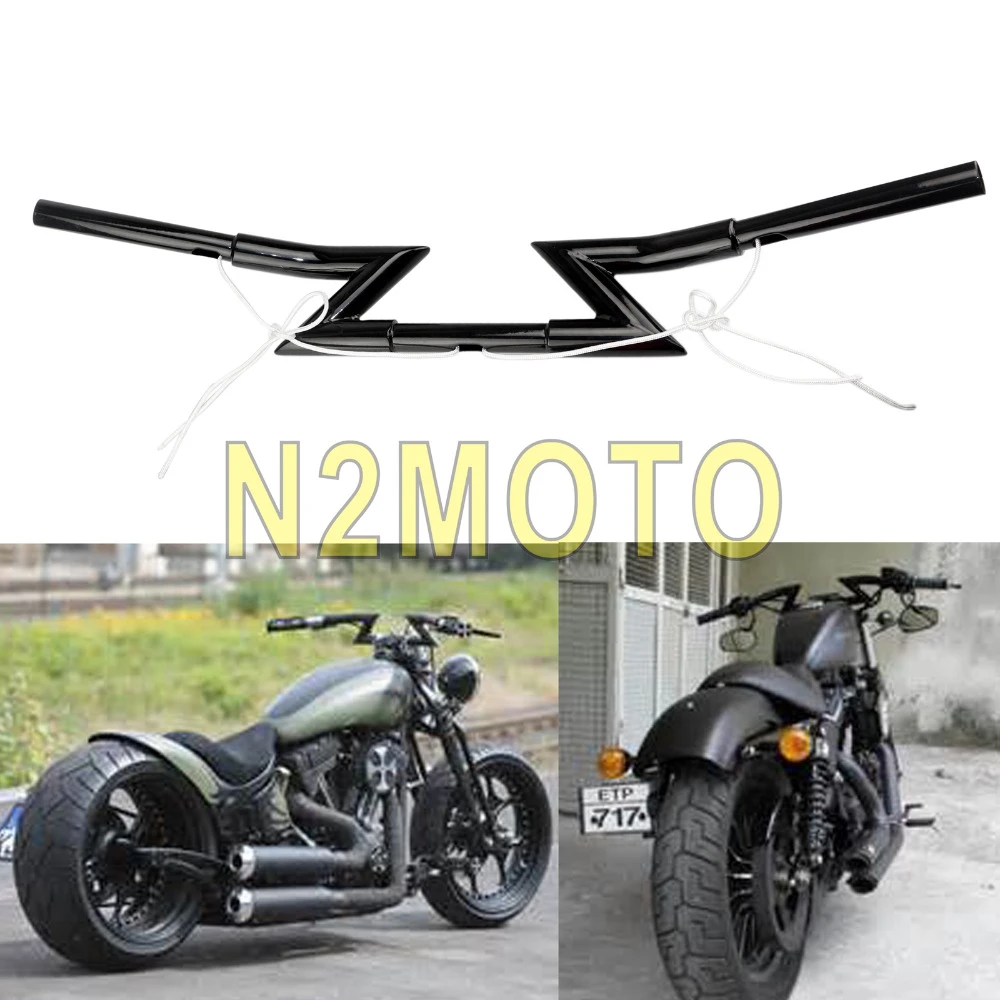 Drag Handlebar 1" Z Bar For Harley Sportster XL883 XL1200 Softail Dyna