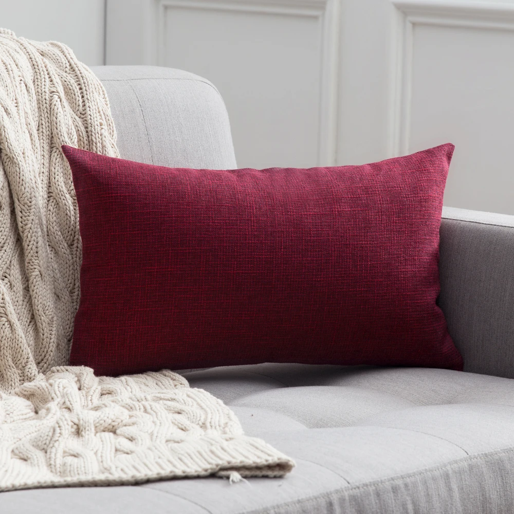 Декоративные поясничные наволочки для подушек в деревенском стиле, льняные наволочки для подушек, винтажные декоративные наволочки для дивана и дивана