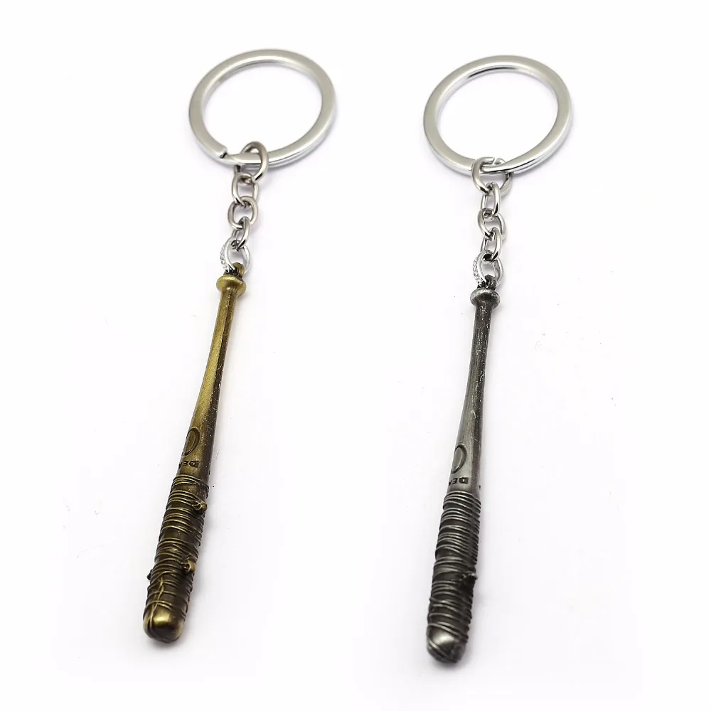 

HSIC The Walking Dead Keychain Metal Baseball Bat Ball Ngan Key Ring Holder Fashion Chaveiro Men Jewelry Movie Gifts HC12615