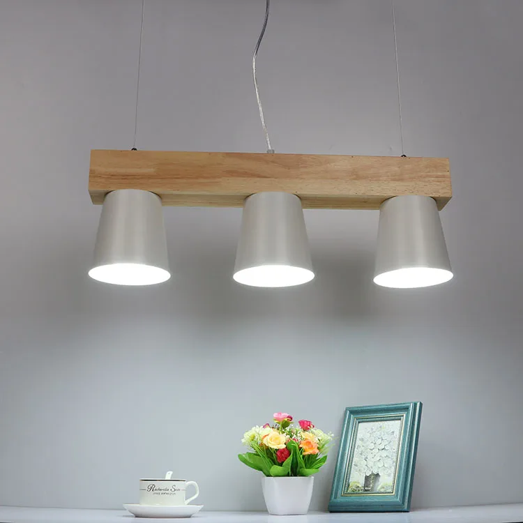 

Solid Wooden restaurant Pendant Lights lamps simple bedroom lighting decoration Korean iron cover Pendant lamps MZ35