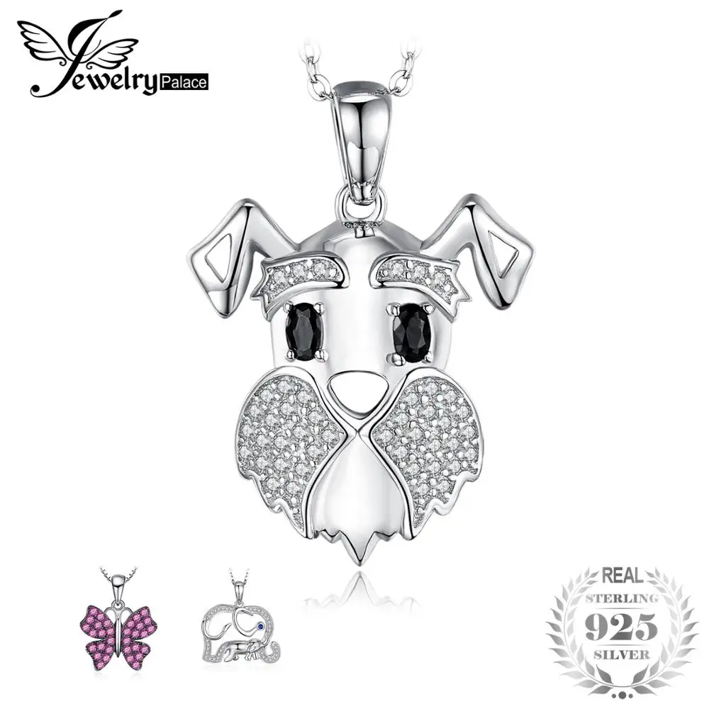 Jewelrypalace Genuine Black Spinel Schnauzer Terrier Dog Puppy 925 Sterling Silver Pendants Necklaces Without Chain Gemstone Jew huismerk kopen in de aanbieding Jewelrypalace Genuine Black Spinel Schnauzer Terrier Dog Puppy 925 Sterling Silver Pendants Necklaces Without Chain Gemstone Jew huismerk kopen in de aanbieding