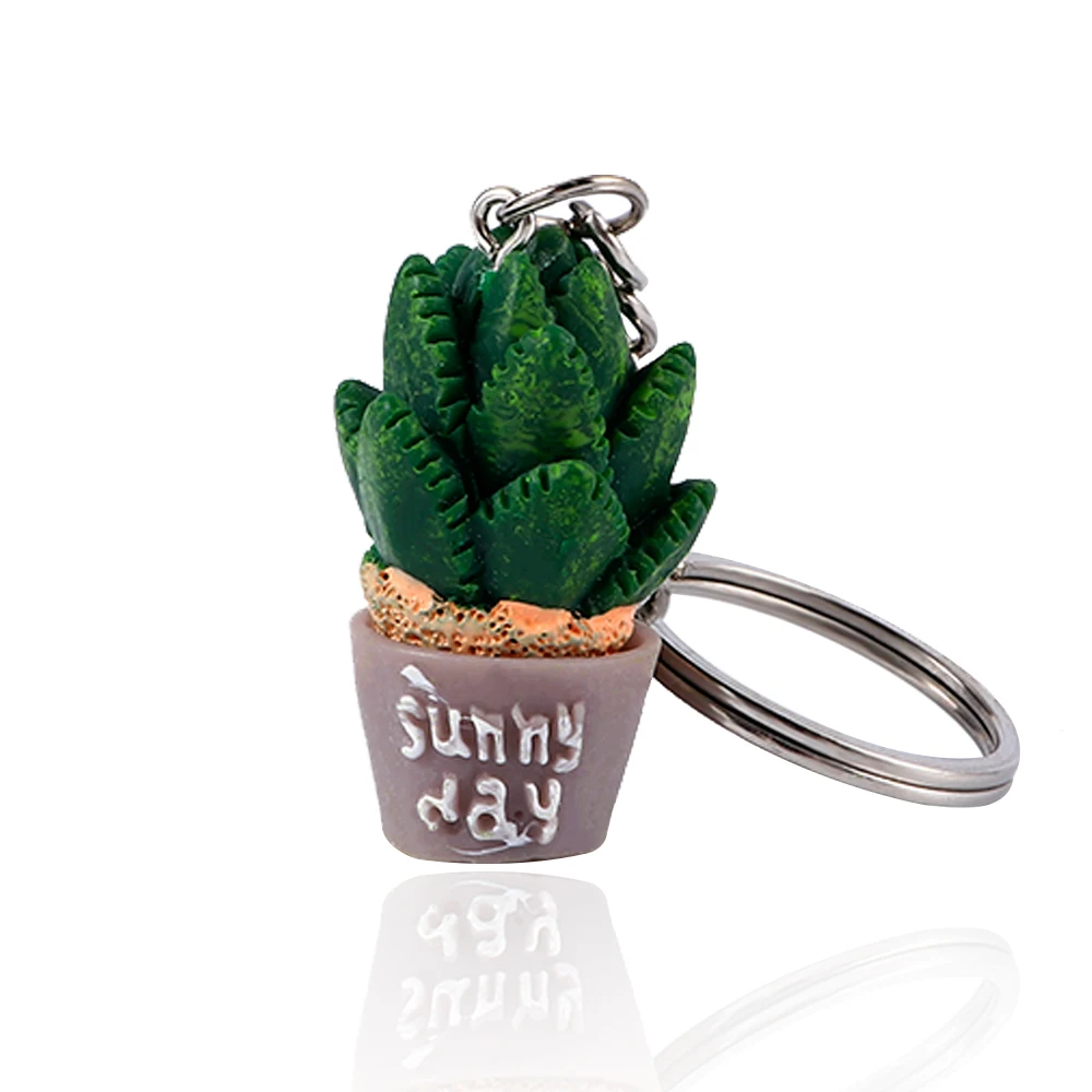 

1 Pcs Random Style Simulation Mini Plant Potted Cactus Resin Key Chain Key Ring Unisex Bag Accessories Gifts Size: 4-5 cm