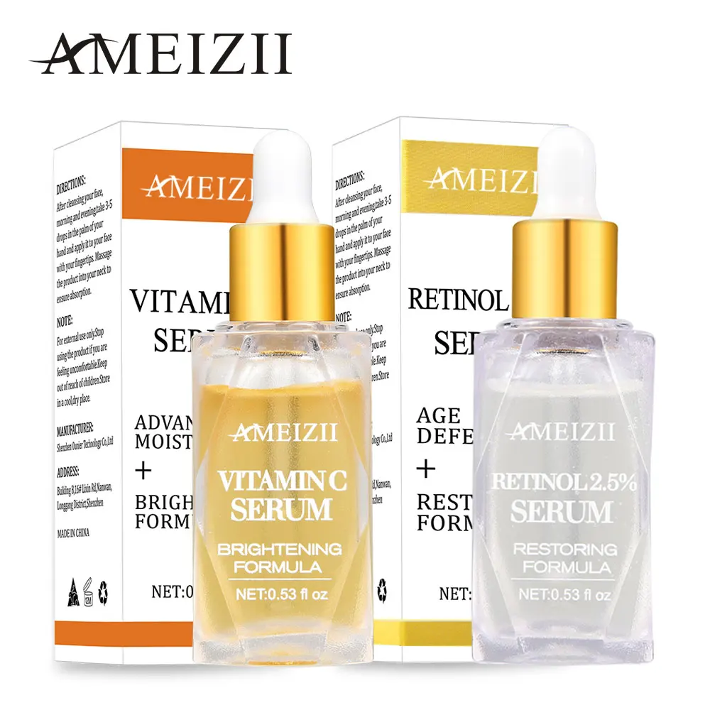 

Ameizii Retinol 2.5% Vitamin C Serum Whitening Skin Repair Face Cream Anti Wrinkle Hyaluronic Acid Firming Skin Care Essence