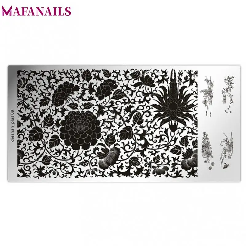 

1Pcs Rectangle Flower Pattern Nail Art Stamping Plates 24 Styles Stamping Nail Image Templates Plate Manicure Nail Stamp 6*12CM