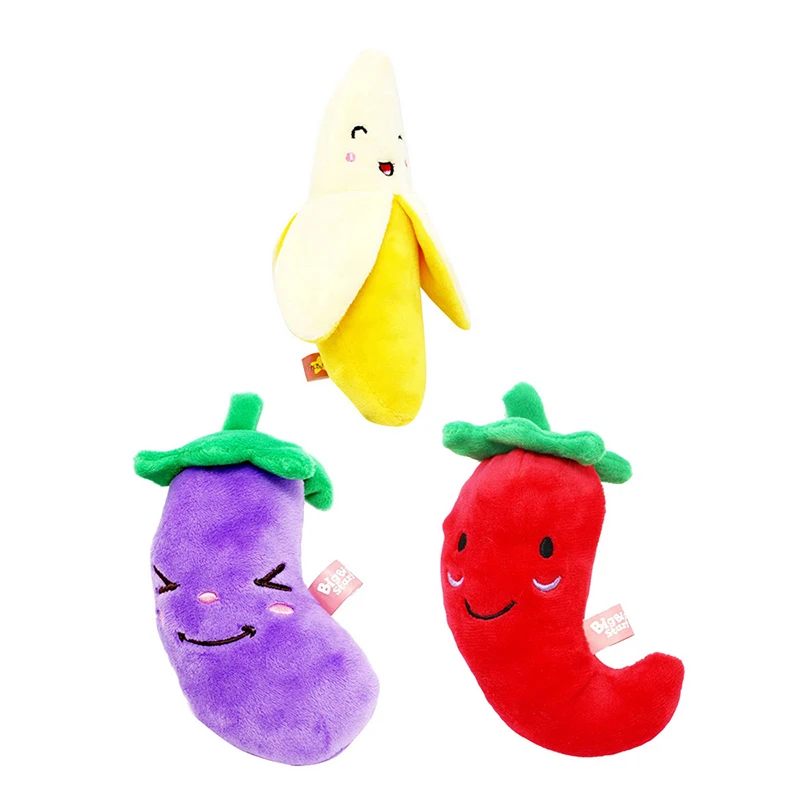 1 шт. любимая фруктовая овощная баклажана курица барабан кость пищалка игрушка