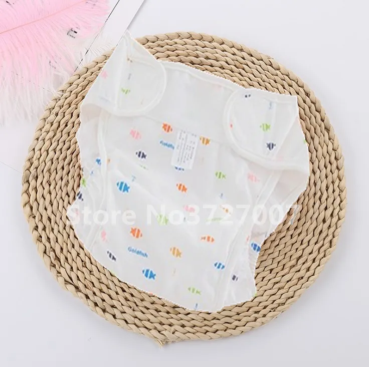 Детские моющиеся многоразовые подгузники из натуральной ткани с карманом для подгузников, непромокаемые подгузники для новорожденных детей - Цвет: Fish