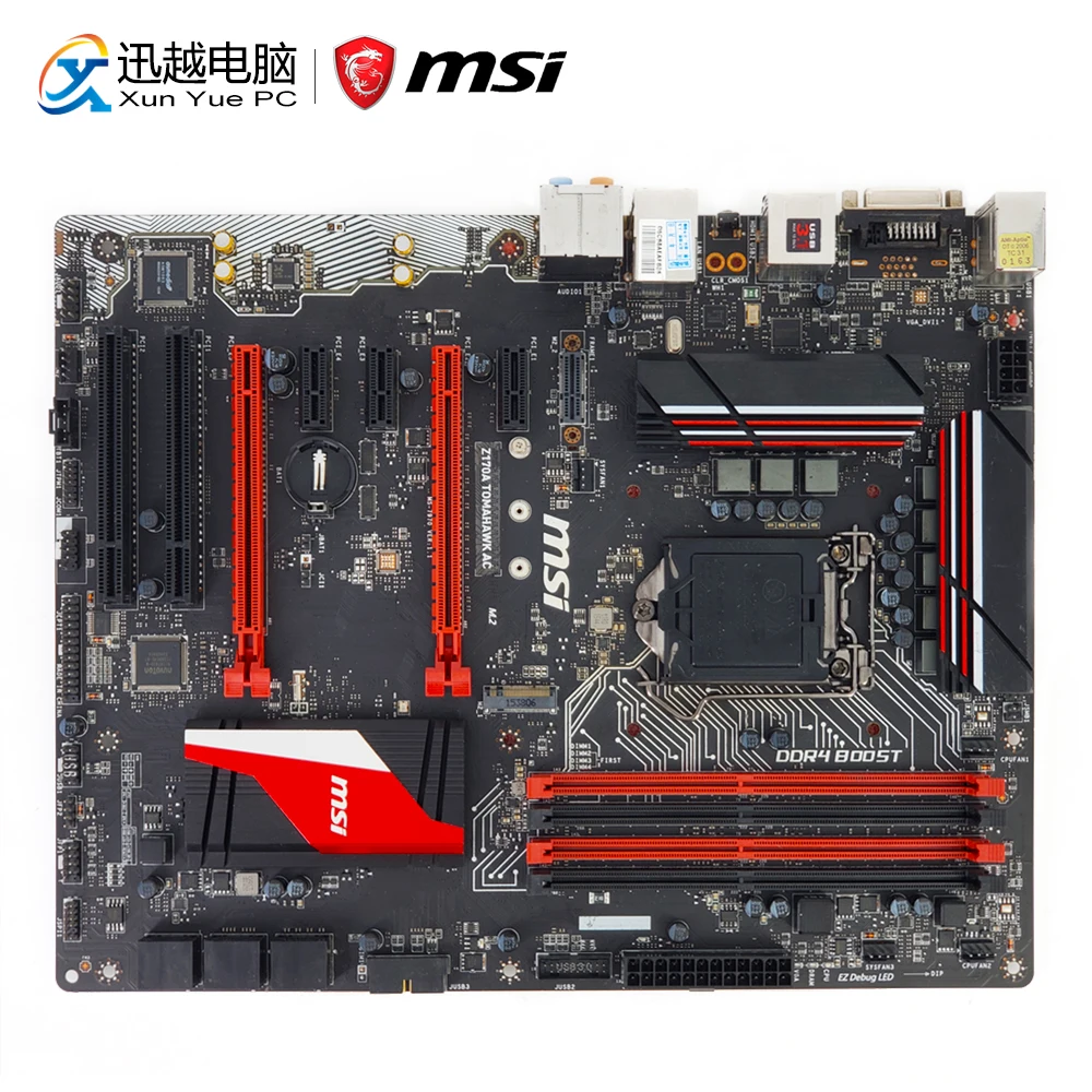 

MSI Z170A TOMAHAWK AC Desktop Motherboard Z170 LGA 1151 14nm i3 i5 i7 DDR4 64G M.2 SATA3 USB3.1 ATX