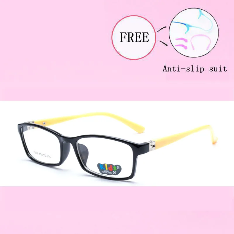 Оптические очки, оправа для детей, для мальчиков и девочек, близорукость, оправы для очков с линзами 0 градусов, простые зеркальные очки, Детские Y8802-25 - Цвет оправы: C6